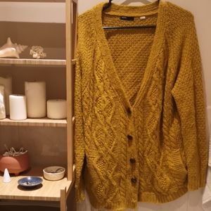 Yellow cardigan